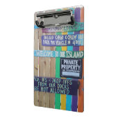 カラフルようこそ島の看板Carribean ミニクリップボード (アングル2)