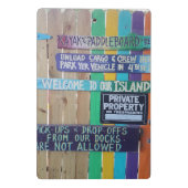 カラフルようこそ島の看板Carribean ミニクリップボード (裏面)