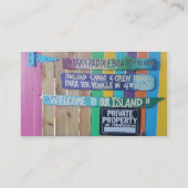 カラフルようこそ島の看板Carribean 名刺 (裏面)