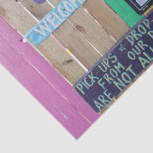 カラフルようこそ島の看板Carribean 薄葉紙 (詳細)