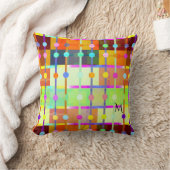カラフルよくはしゃぐモダン抽象芸術デザイン クッション (ブランケット)
