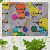 カラフルよくはしゃぐ時間を大切に! キッチンタオル (折り畳み)