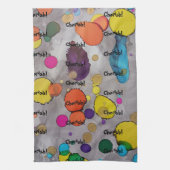 カラフルよくはしゃぐ時間を大切に! キッチンタオル (縦)