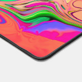 カラフルよくはしゃぐ熱狂する抽象芸術大理石デザイン名 デスクマット (コーナー)