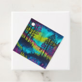 カラフルろうけつ染めフォレストアートギフトラベル フェイバータグ (インサイチュ)