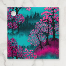 カラフルろうけつ染めフォレストアートギフトラベル フェイバータグ