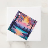 カラフルろうけつ染めフォレストアートギフトラベル フェイバータグ (インサイチュ)