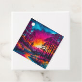 カラフルろうけつ染めフォレストアートギフトラベル フェイバータグ (インサイチュ)