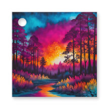 カラフルろうけつ染めフォレストアートギフトラベル