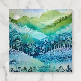 カラフルろうけつ染めフォレストアートギフトラベル フェイバータグ