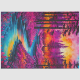 カラフルろうけつ染めフォレストアートティッシュペーパー 薄葉紙