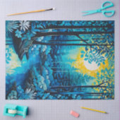 カラフルろうけつ染めフォレストアートティッシュペーパー 薄葉紙 (クラフト)