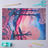 カラフルろうけつ染めフォレストアートティッシュペーパー 薄葉紙 (クラフト)