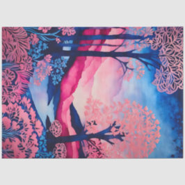 カラフルろうけつ染めフォレストアートティッシュペーパー 薄葉紙