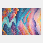 カラフルろうけつ染めフォレストアートラッピング紙シート ラッピングペーパーシート (正面2)