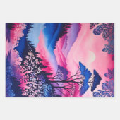 カラフルろうけつ染めフォレストアートラッピング紙シート ラッピングペーパーシート (正面2)