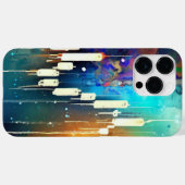 カラフルろうそく足グラフの絵を描抽象芸術 Case-Mate iPhoneケース (裏面 (横))