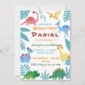 カラフルをテーマにした誕生日パーティー 招待状 (正面)