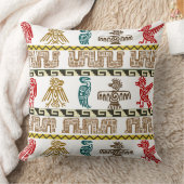 カラフルアアステカート&シンボル装飾用クッション クッション (ブランケット)