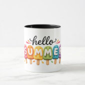 カラフルアイスクリームと夏の祝祭 マグカップ (中央)