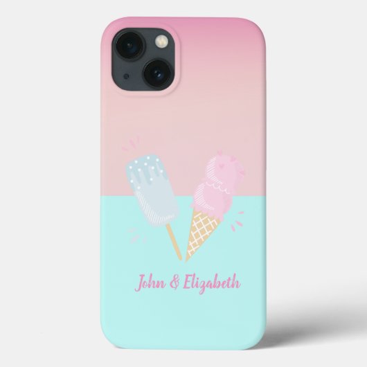 カラフルアイスクリームコーンが好き Case-Mate iPhoneケース (裏面)