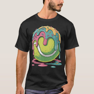 カラフルアイスクリームドリップテニスボール 少年少女用 Tシャツ