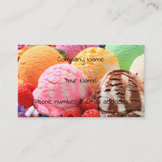 カラフルアイススクープ 名刺 (正面)