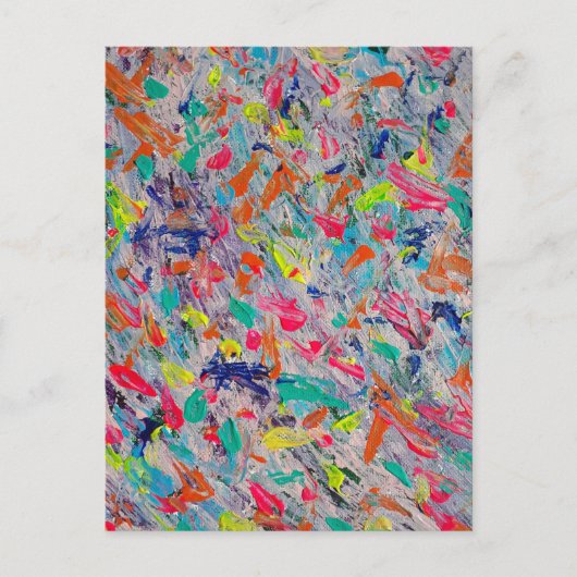 カラフルアクリルの絵を描表現 ポストカード (正面)