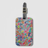 カラフルアクリルの絵を描表現 ラゲッジタグ (正面縦)