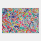 カラフルアクリルの絵を描表現 ラッピングペーパーシート (正面2)