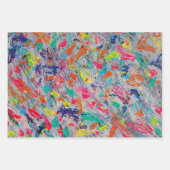 カラフルアクリルの絵を描表現 ラッピングペーパーシート (正面)