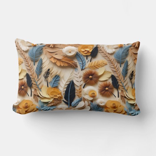 カラフルアステカインスパイア自然 ランバークッション (正面)