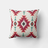 カラフルアステカ南西模様 クッション (裏面)