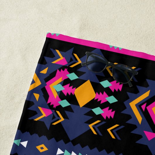カラフルアステカ ビーチタオル (インサイチュ)