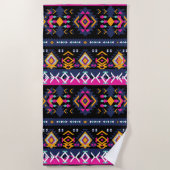 カラフルアステカ ビーチタオル (正面)