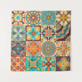 カラフルアズレ伝統的ホ瓦セット タペストリー (正面(横))