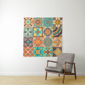 カラフルアズレ伝統的ホ瓦セット タペストリー (インサイチュ(横))