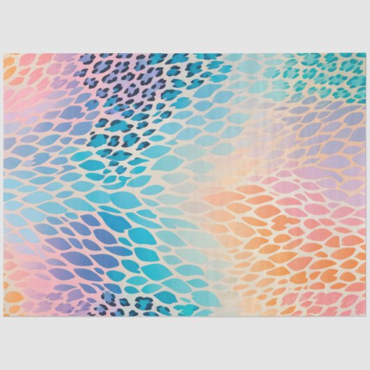 カラフルアニマルプリントアートティッシュペーパー 薄葉紙 (正面)