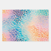 カラフルアニマルプリントアートラッピング紙シート ラッピングペーパーシート (正面2)