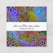 カラフルアニマルプリントスクウェア名刺 スクエア名刺 (正面)