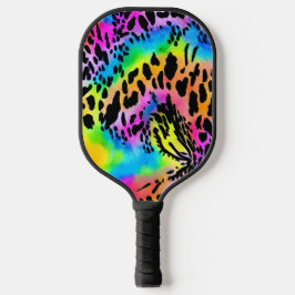 カラフルアニマルプリントパターン ピックルボールラケット