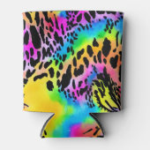 カラフルアニマルプリントパターン 缶クーラー (正面)