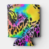 カラフルアニマルプリントパターン 缶クーラー (裏面)