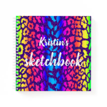 カラフルアニマルプリント抽象芸術名Sketchbook
