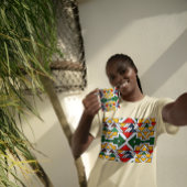 カラフルアフリカ民族部族の幾何学的飲み物用品 コーヒーマグカップ