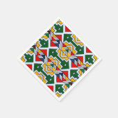 カラフルアフリカ民族部族結婚幾何学 スタンダードカクテルナプキン (角)