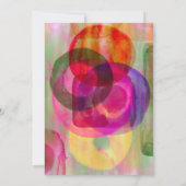 カラフルアブストラクトアートのウェディング招待状 - オーダーメイド 招待状 (裏面)