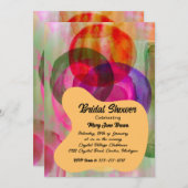 カラフルアブストラクトアートのウェディング招待状 - オーダーメイド 招待状 (正面/裏面)