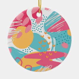 カラフルアブストラクト セラミックオーナメント