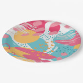 カラフルアブストラクト ペーパープレート (アングル)